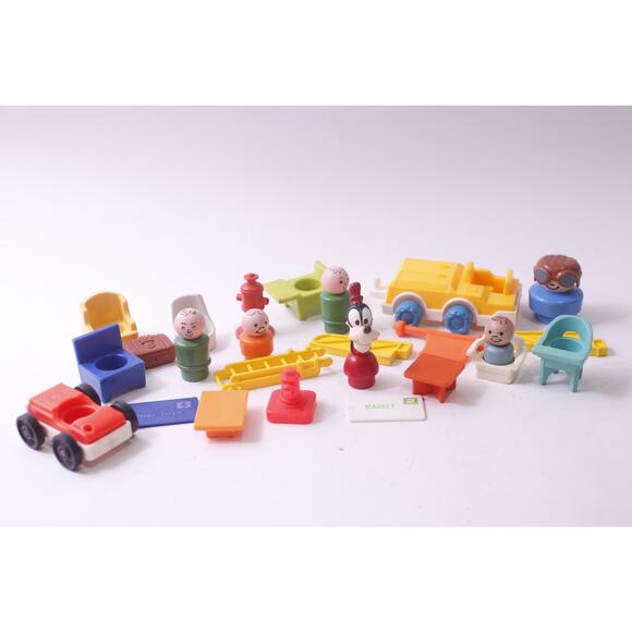 Fisher Price, Little People, Flawed, Lot, PVC, Toys Small, PVC Figure, Lot, Vint - Picture 1 of 3